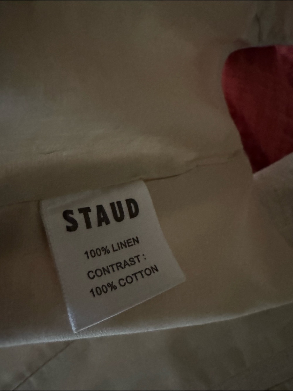 STAUD Triton Set Linen Wide-Leg Pants with Silver Buckle Belt & Linen Corset - Picture 5 of 12